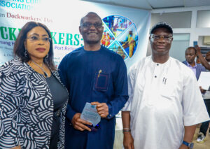 NSC ES/CEO, Hon. Emmanuel Jime, joined the Shipping Correspondents Association of Nigeria (SCAN) to celebrate Dockworkers at the maiden Dockworkers’ Day celebration held on Thursday, September 7th, 2023, at NSC Head Office, Lagos. “Dockworkers in the port system are indeed the unsung heroes of the Nigeria Ports because without the Dockworkers, there would be no port,” Jime stated.